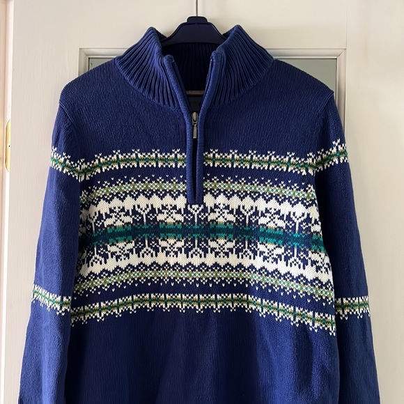 Croft & Barrow Nordic Ski Sweater 1/4” zip - Picture 1 of 9
